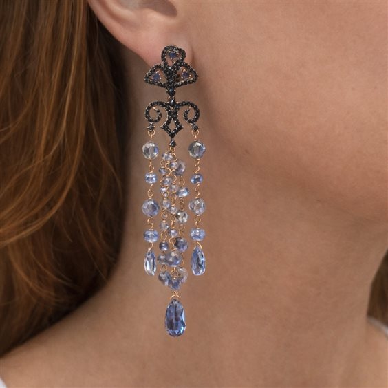 Ohrringe Cianfrone Gioielli Dame in Silber Zaffiro ORAR-13-198 - ORAR-13-198